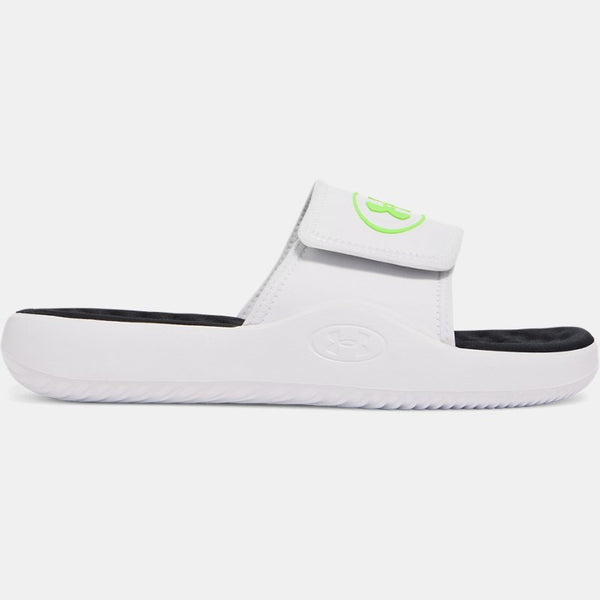 Under Armour Ignite Pro Slides White White Hyper Green