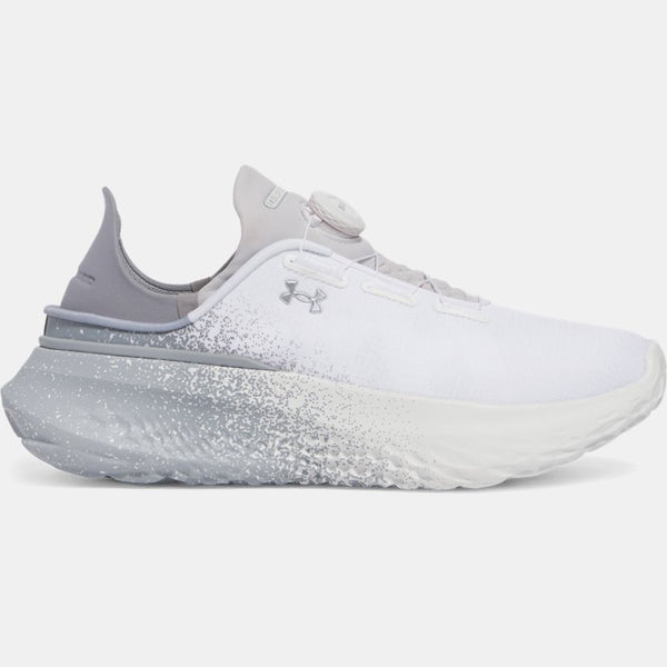 Under Armour SlipSpeed™ Mega Fade Running Shoes White Steel Metallic Silver