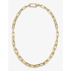 Monica Vinader Alta Capture Charm 18ct gold-vermeil link necklace