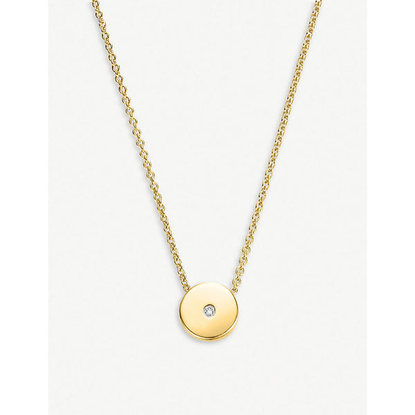 Monica Vinader Linear Solo 18ct yellow-gold vermeil and diamond necklace