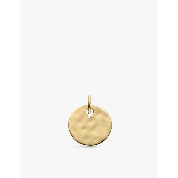 Monica Vinader Ziggy 18ct yellow-gold-plated vermeil silver round pendant