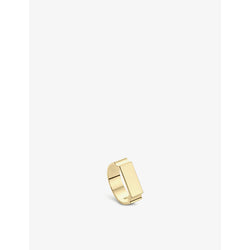 Monica Vinader Signature recycled 18ct yellow gold-plated vermeil sterling-silver ring