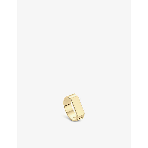 Monica Vinader Signature recycled 18ct yellow gold-plated vermeil sterling-silver ring