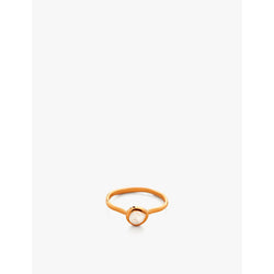 Monica Vinader Siren 18ct gold vermeil and moonstone small stacking ring