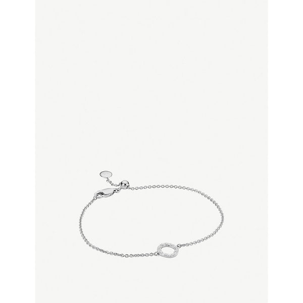 Monica Vinader Riva Mini Circle sterling silver and diamond bracelet