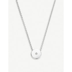 Monica Vinader Linear Solo sterling silver and diamond necklace