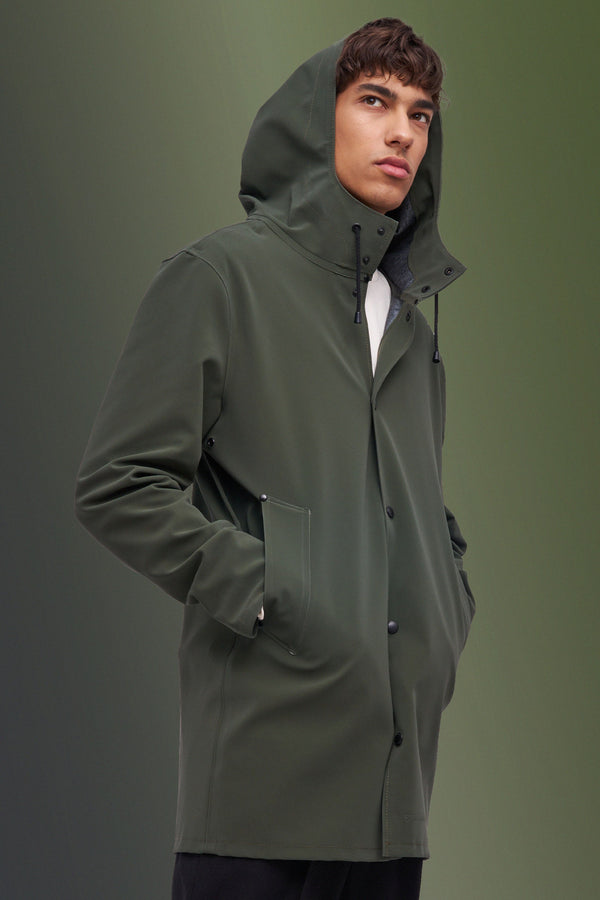 Stutterheim Stockholm Matte Raincoat Dark Green