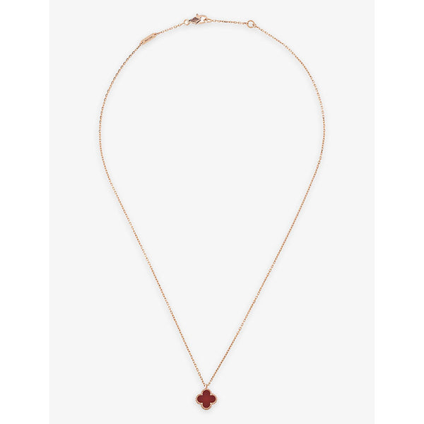 Van Cleef & Arpels Sweet Alhambra gold and carnelian necklace