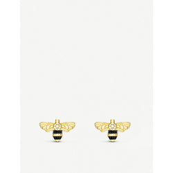 Thomas Sabo Bee 18ct yellow gold-plated and zirconia earrings