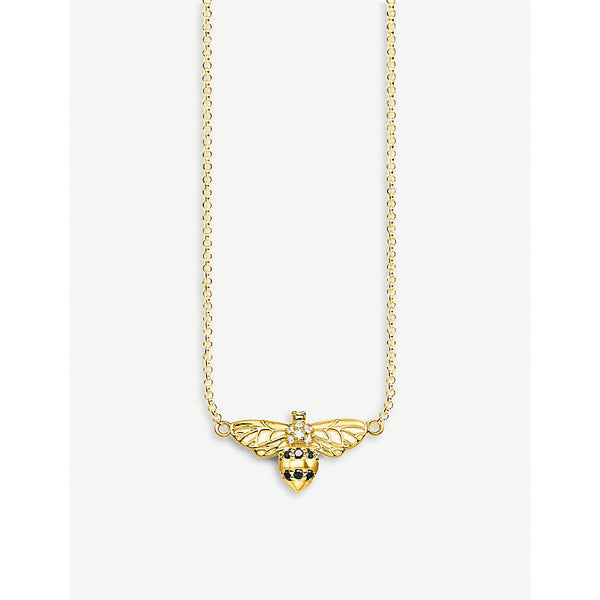  Thomas Sabo Bee 18ct yellow-gold silver and zirconia necklace