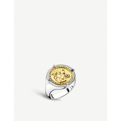  Thomas Sabo Faith, Love, Hope 18ct yellow-gold plated silver signet ring