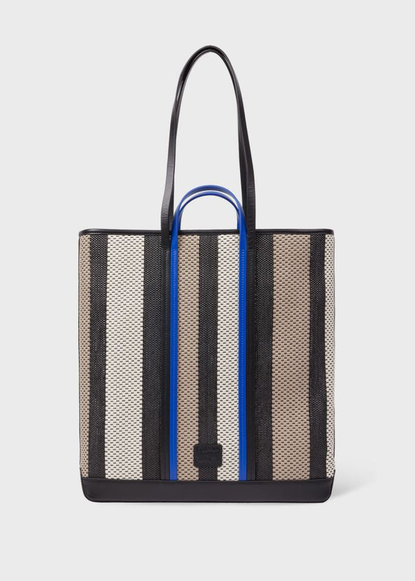 Paul Smith Women's Woven Stripe Tote Bag Black