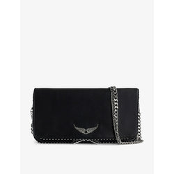  Zadig&Voltaire Rock studded leather clutch