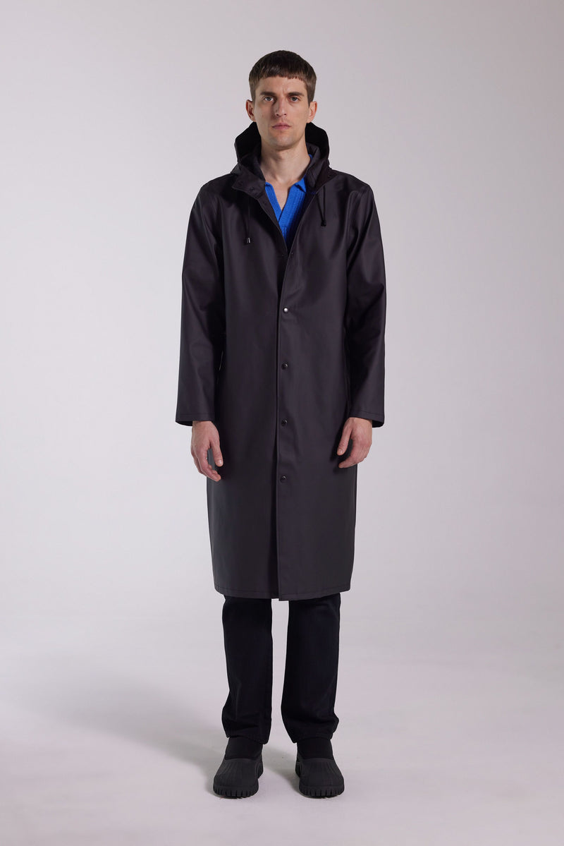 Stutterheim Stockholm Long Raincoat Black