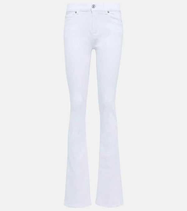 7 For All Mankind Bootcut Optic high-rise slim jeans | LYBSTORE