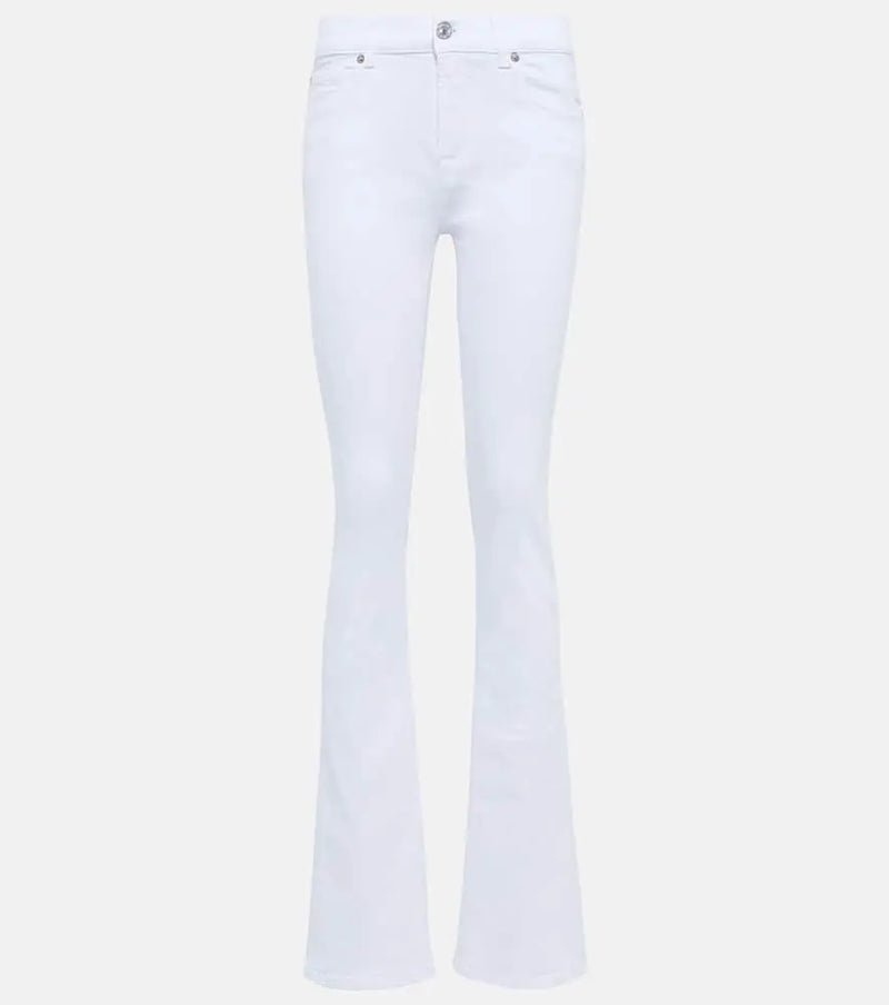 7 For All Mankind Bootcut Optic high-rise slim jeans