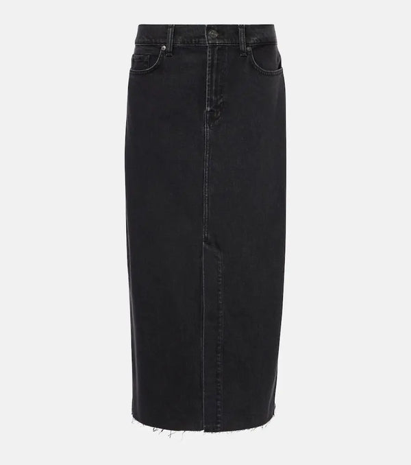 7 For All Mankind Kellie denim midi skirt