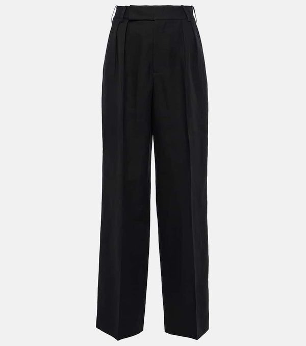 7 For All Mankind Linen and cotton-blend wide-leg pants