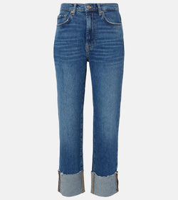 7 For All Mankind Logan high-rise cropped slim jeans