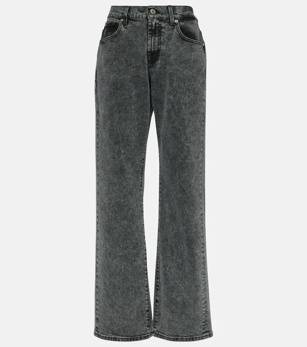 7 For All Mankind Low-rise straight-leg jeans | LYBSTORE