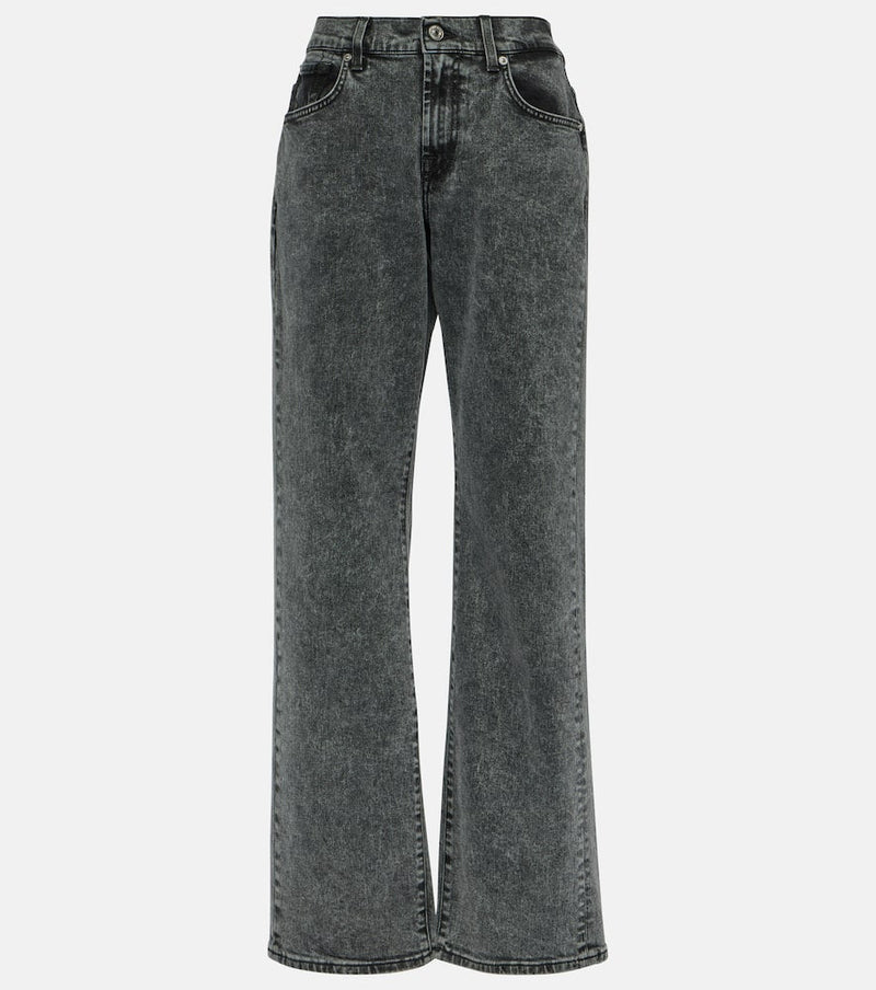 7 For All Mankind Low-rise straight-leg jeans