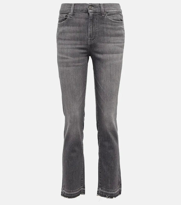 7 For All Mankind Mid-rise cropped straight jeans | LYBSTORE