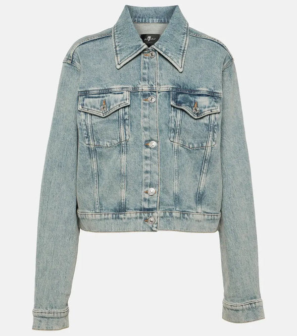 7 For All Mankind Nellie cropped denim jacket | LYBSTORE