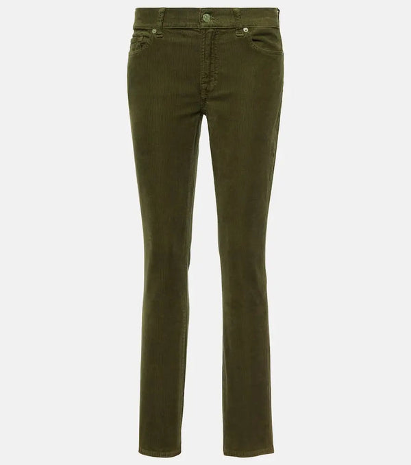 7 For All Mankind Roxanne mid-rise corduroy slim jeans | LYBSTORE