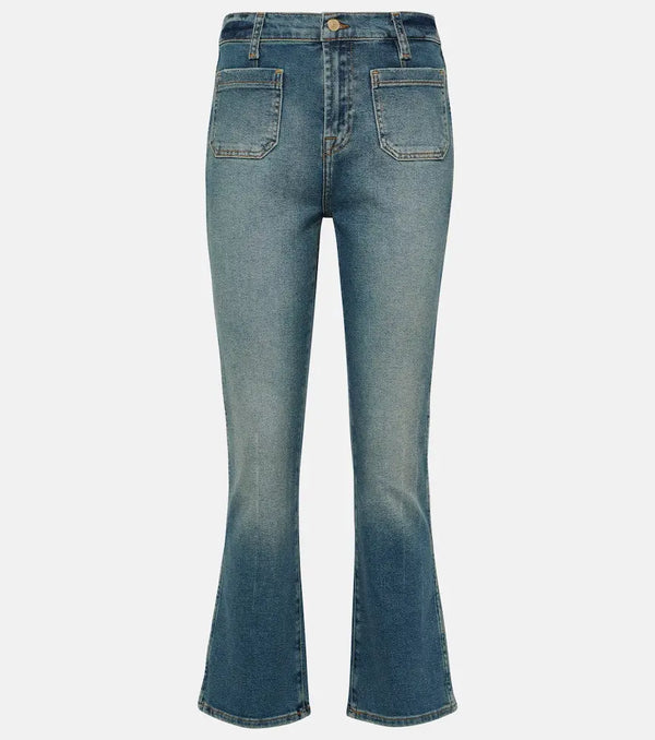 7 For All Mankind Slim Kick high-rise bootcut jeans | LYBSTORE