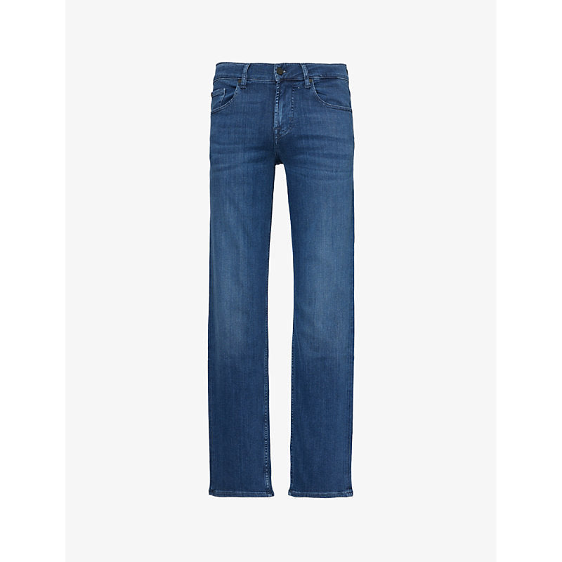 Mens 7 For All Mankind Standard Luxe Performance regular-fit straight-leg stretch denim-blend jeans