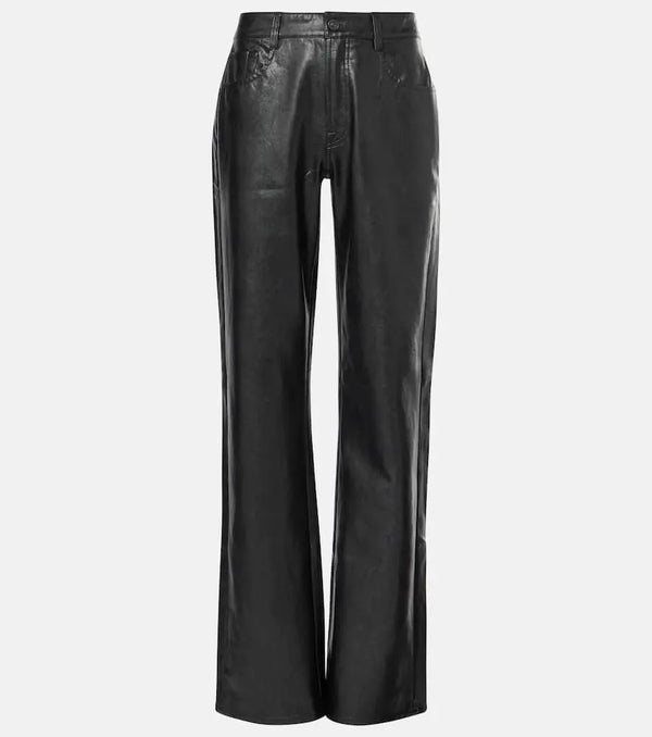 7 For All Mankind Tess high-rise faux leather straight pants | LYBSTORE