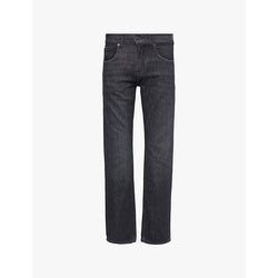 Mens 7 For All Mankind The Straight Point Up five-pockets straight-leg regular-fit stretch-denim jeans