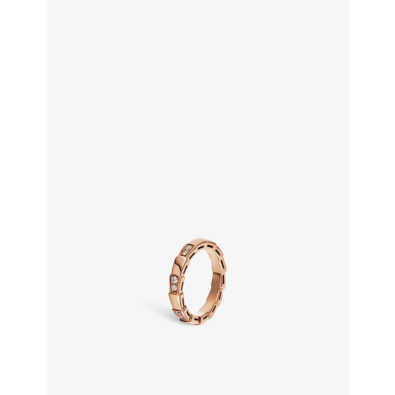 Bvlgari Serpenti 18ct rose-gold and diamond ring