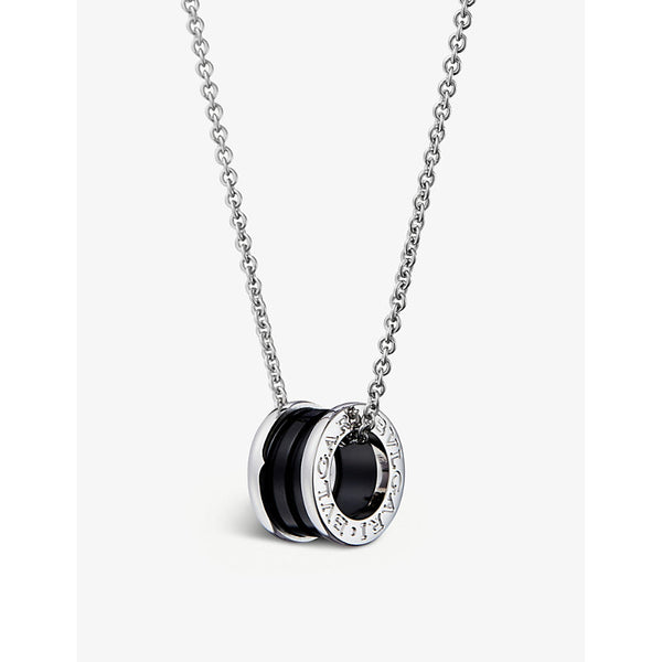 Bvlgari Save the Children black ceramic and sterling-silver pendant necklace