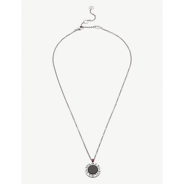 Bvlgari Save the Children 10th Anniversary sterling silver, ruby and onyx necklace