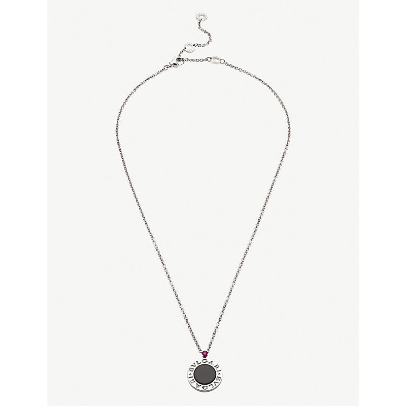 Bvlgari Save the Children 10th Anniversary sterling silver, ruby and onyx necklace