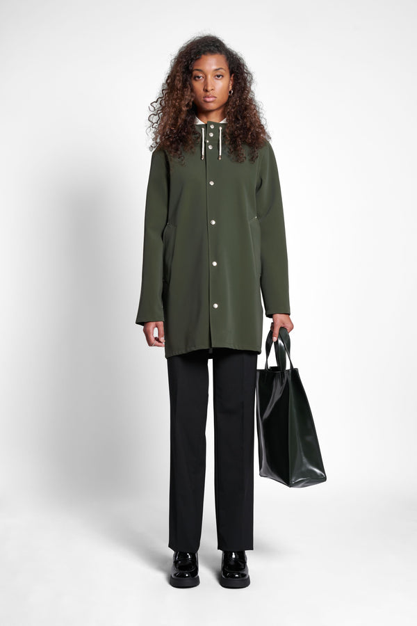 Stutterheim Stockholm Matte Raincoat Green