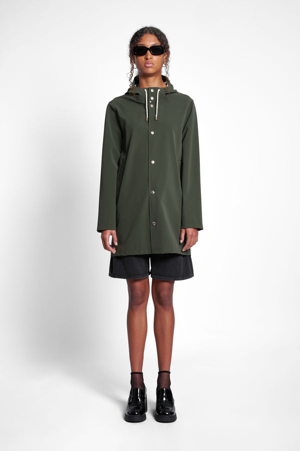 Stutterheim Stockholm Lightweight Matte Raincoat Green