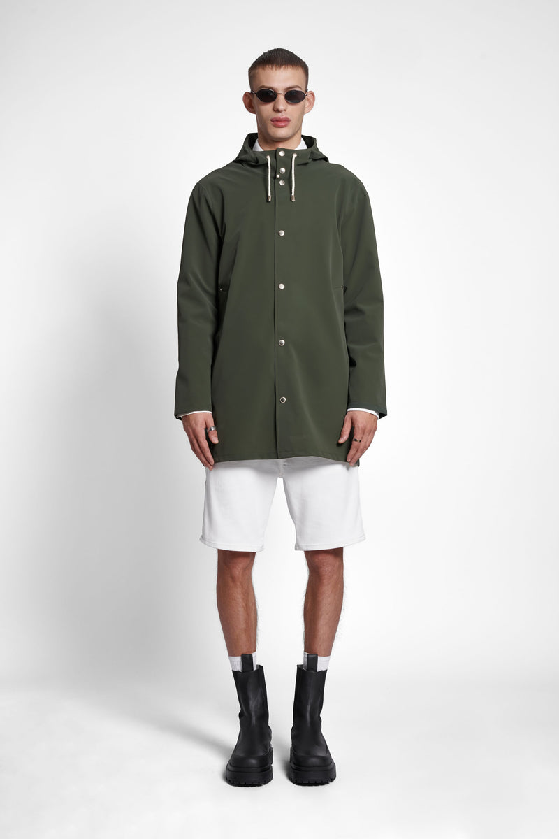 Stutterheim Stockholm Lightweight Matte Raincoat Green