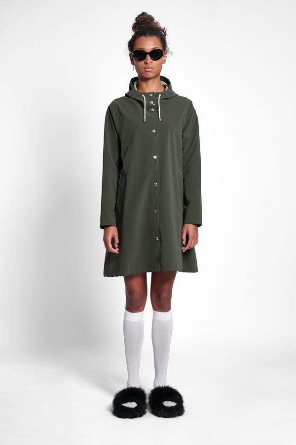 Stutterheim Mosebacke Lightweight Matte Raincoat Green