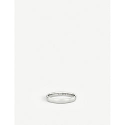 De Beers Jewellers Wide Court platinum and hidden diamond wedding band