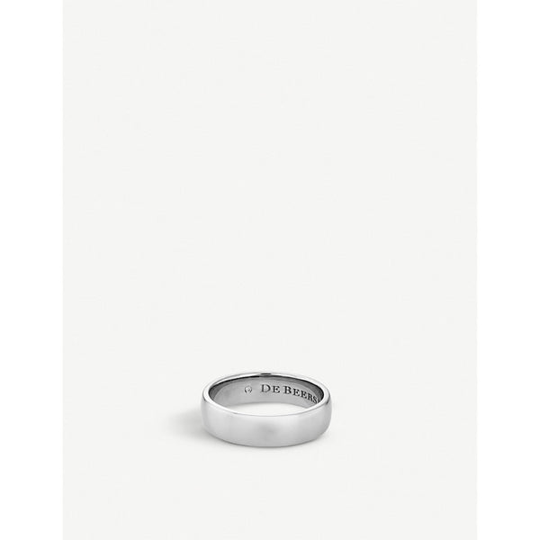 De Beers Jewellers Wide Court platinum and diamond wedding band