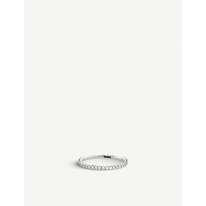 De Beers Jewellers Aura white-gold and diamond band ring