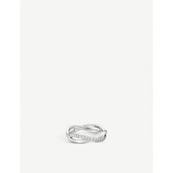 De Beers Jewellers Infinity white-gold and pavé diamond ring