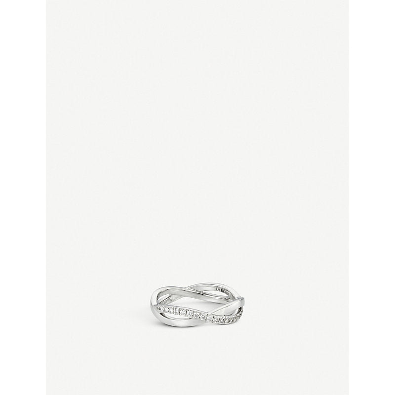 De Beers Jewellers Infinity white-gold and pavé diamond ring