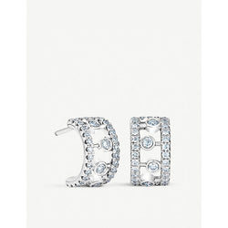 De Beers Jewellers Dewdrop 18ct white gold diamond earrings