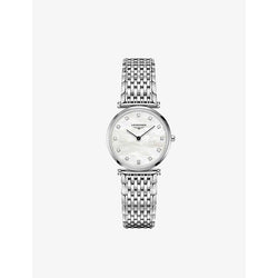 Longines L45124876 La Grande Classique stainless-steel and mother-of-pearl quartz watch