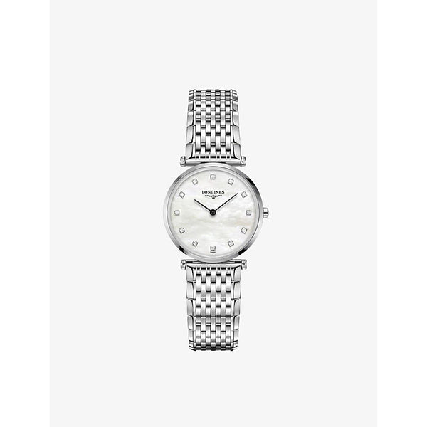 Longines L45124876 La Grande Classique stainless-steel and mother-of-pearl quartz watch