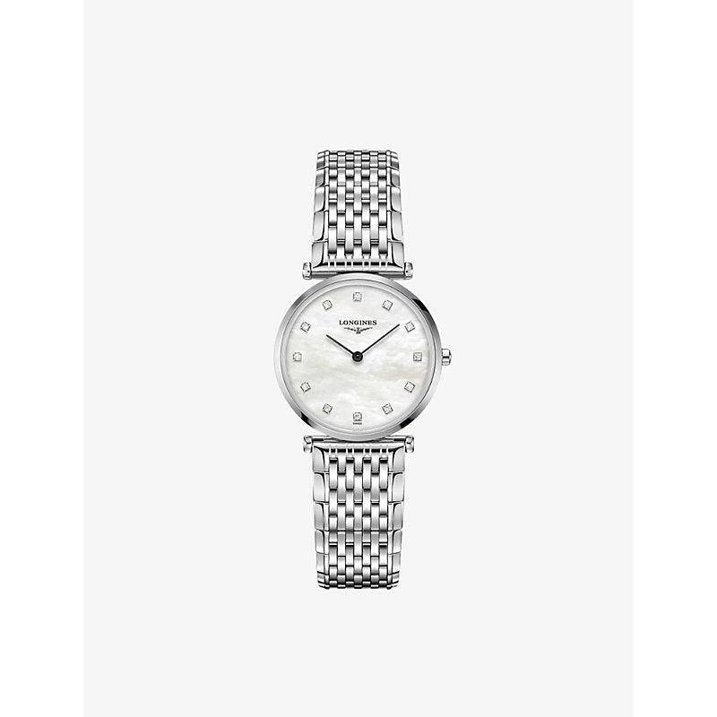 Longines L45124876 La Grande Classique stainless-steel and mother-of-pearl quartz watch