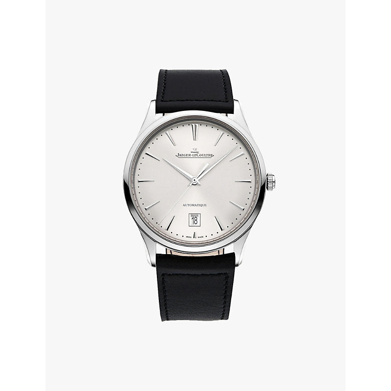 Jaeger-Lecoultre Q1238420 Master Ultra Thin stainless-steel and leather automatic watch